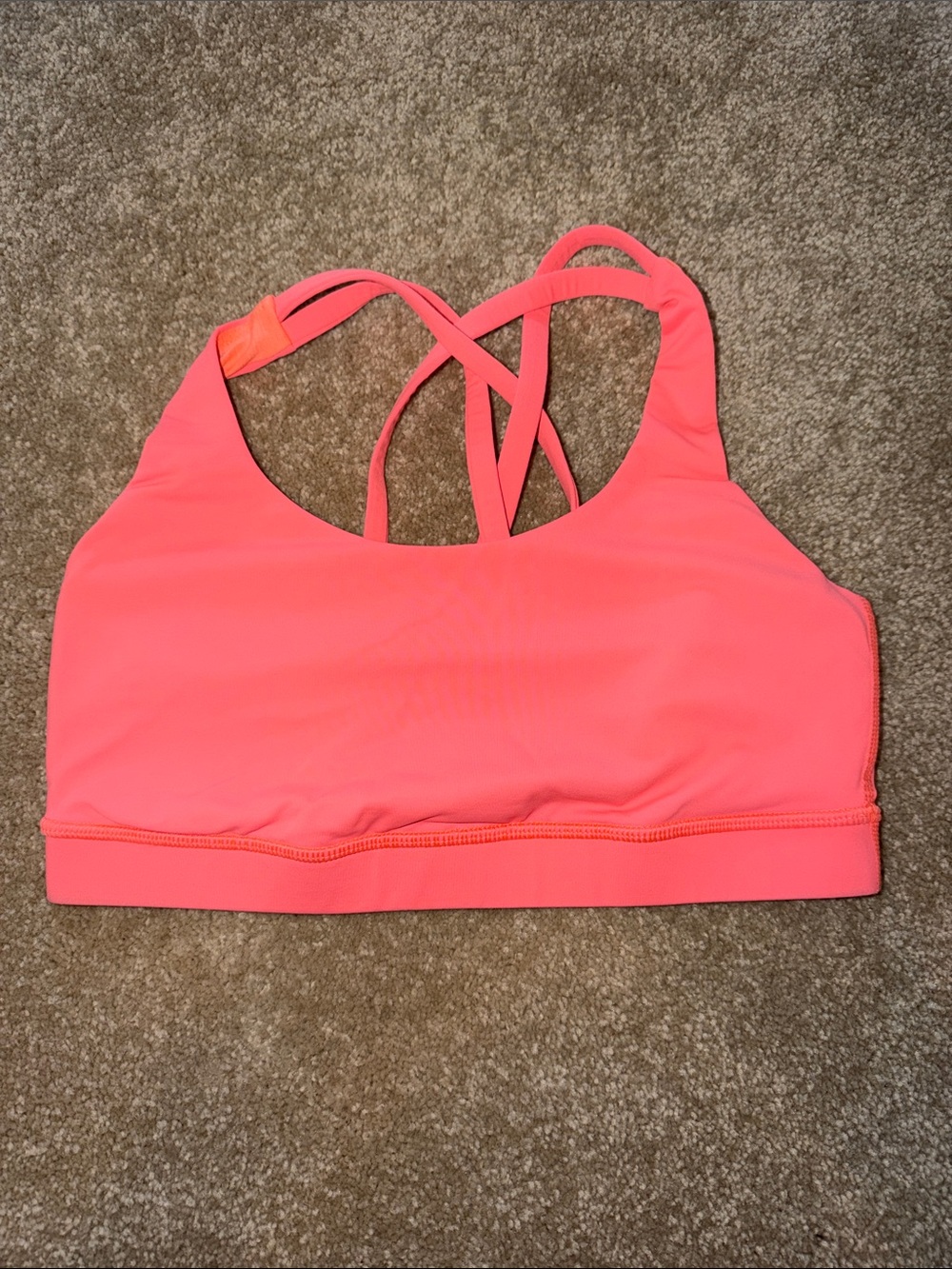 Women’s Strappy Sports Bralette - Coral Pink